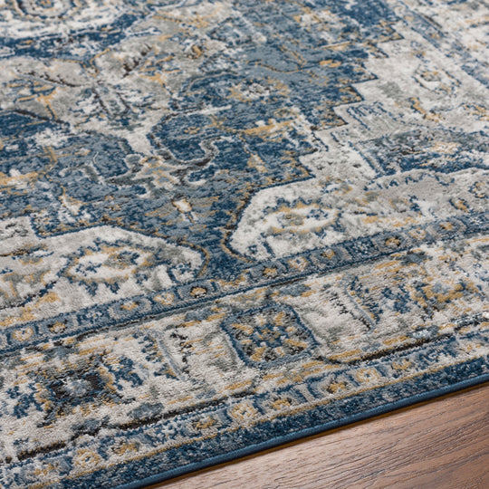 Tapis Vintage Oriental Bleu/Gris/Ivoire London