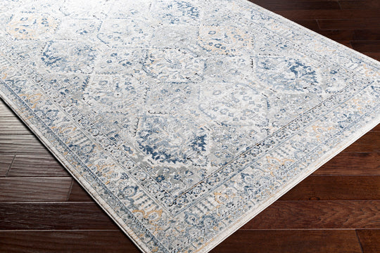 Tapis Vintage Oriental Gris/Bleu/Brun Moga