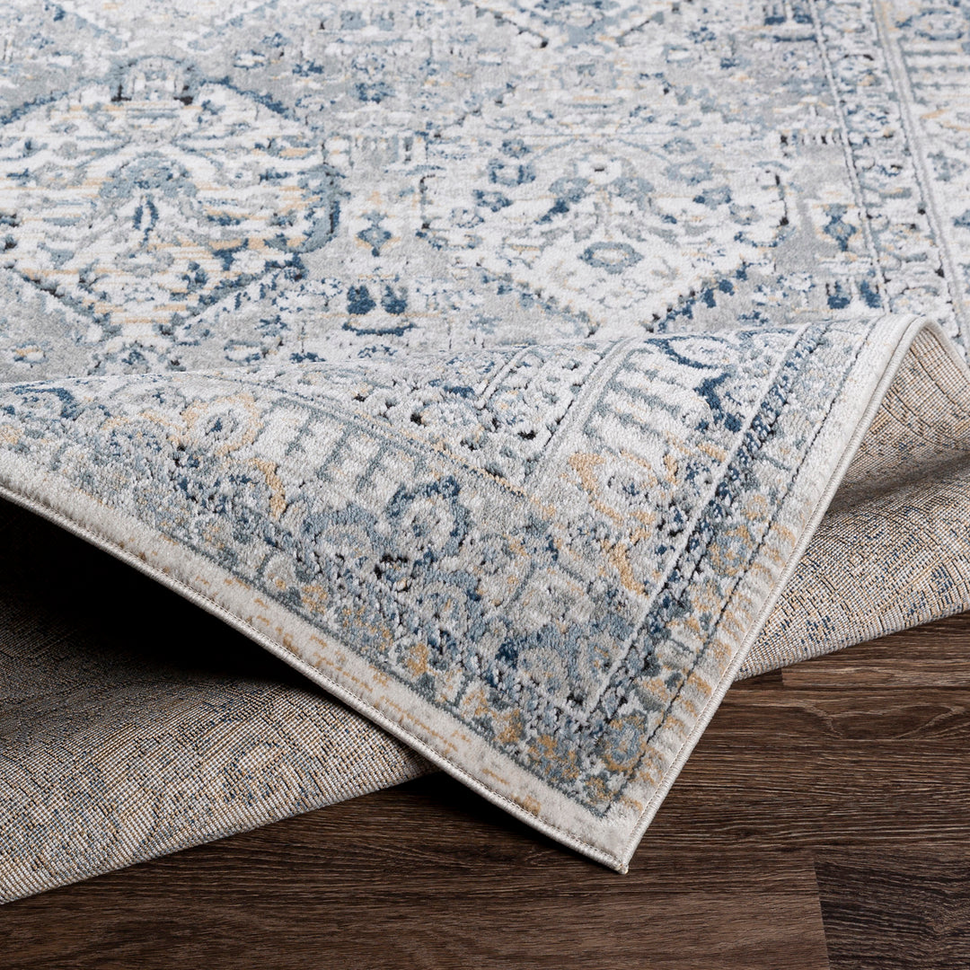 Tapis Vintage Oriental Gris/Bleu/Brun Moga