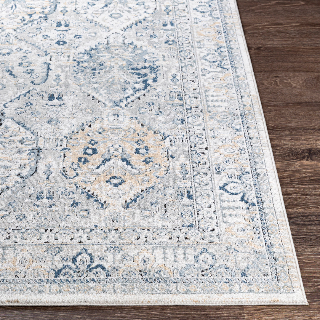 Tapis Vintage Oriental Gris/Bleu/Brun Moga