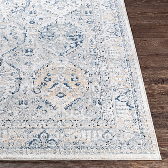 Tapis Vintage Oriental Gris/Bleu/Brun Moga