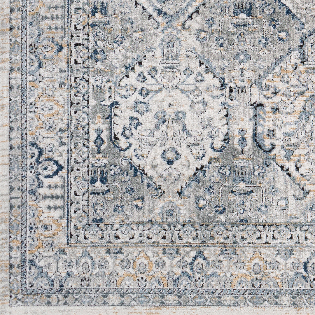 Tapis Vintage Oriental Gris/Bleu/Brun Moga