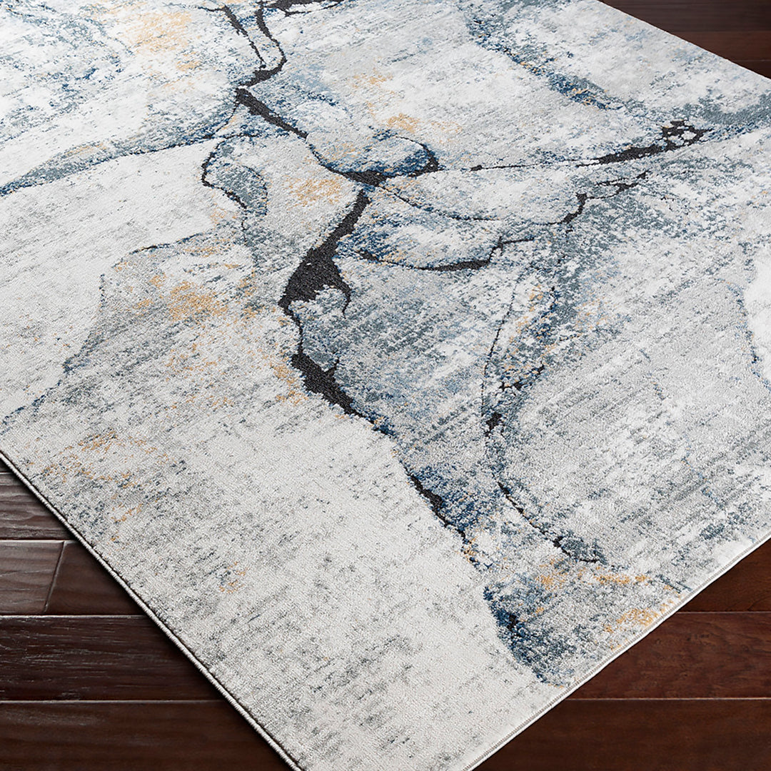 Tapis Abstrait Moderne Ivoire/Gris Berlin