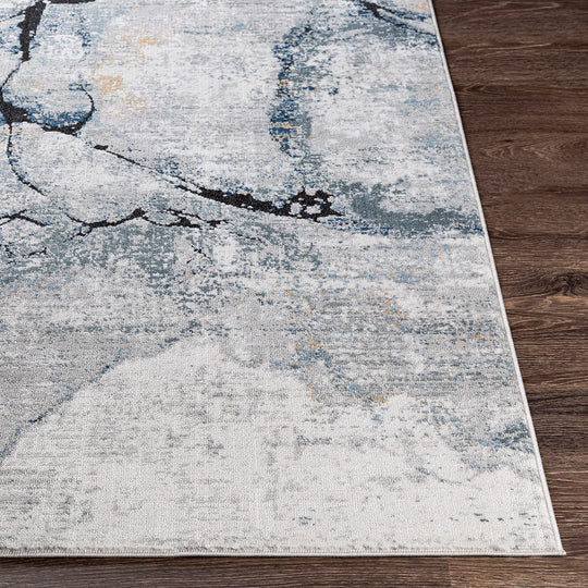 Tapis Abstrait Moderne Ivoire/Gris Berlin