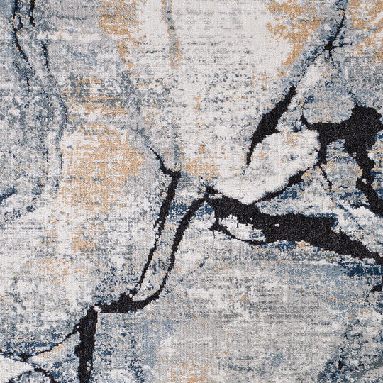 Tapis Abstrait Moderne Ivoire/Gris Berlin
