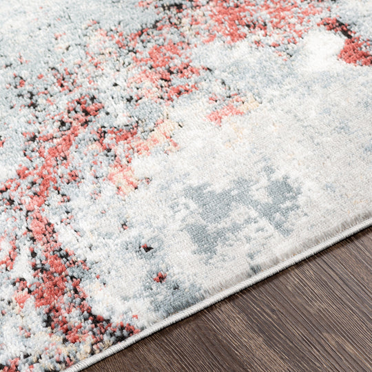 Tapis Abstrait Moderne Gris/Rouge New
