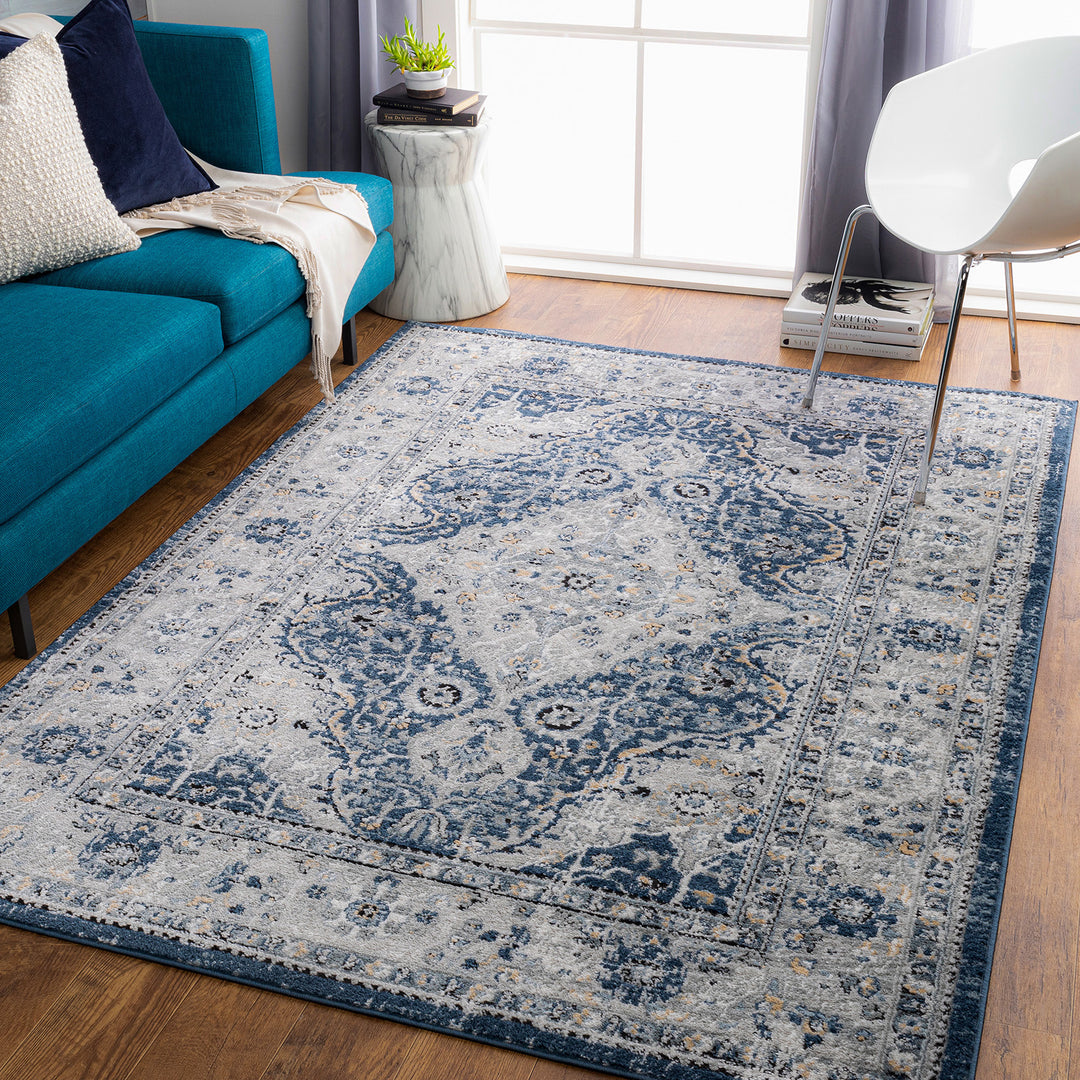 Tapis Vintage Vienna Oriental Bleu/Gris/Jaune