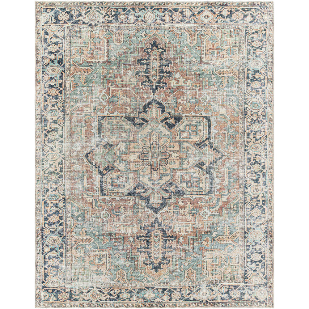 Tapis Vintage Lavable en Machine Rouge/Bleu Monza