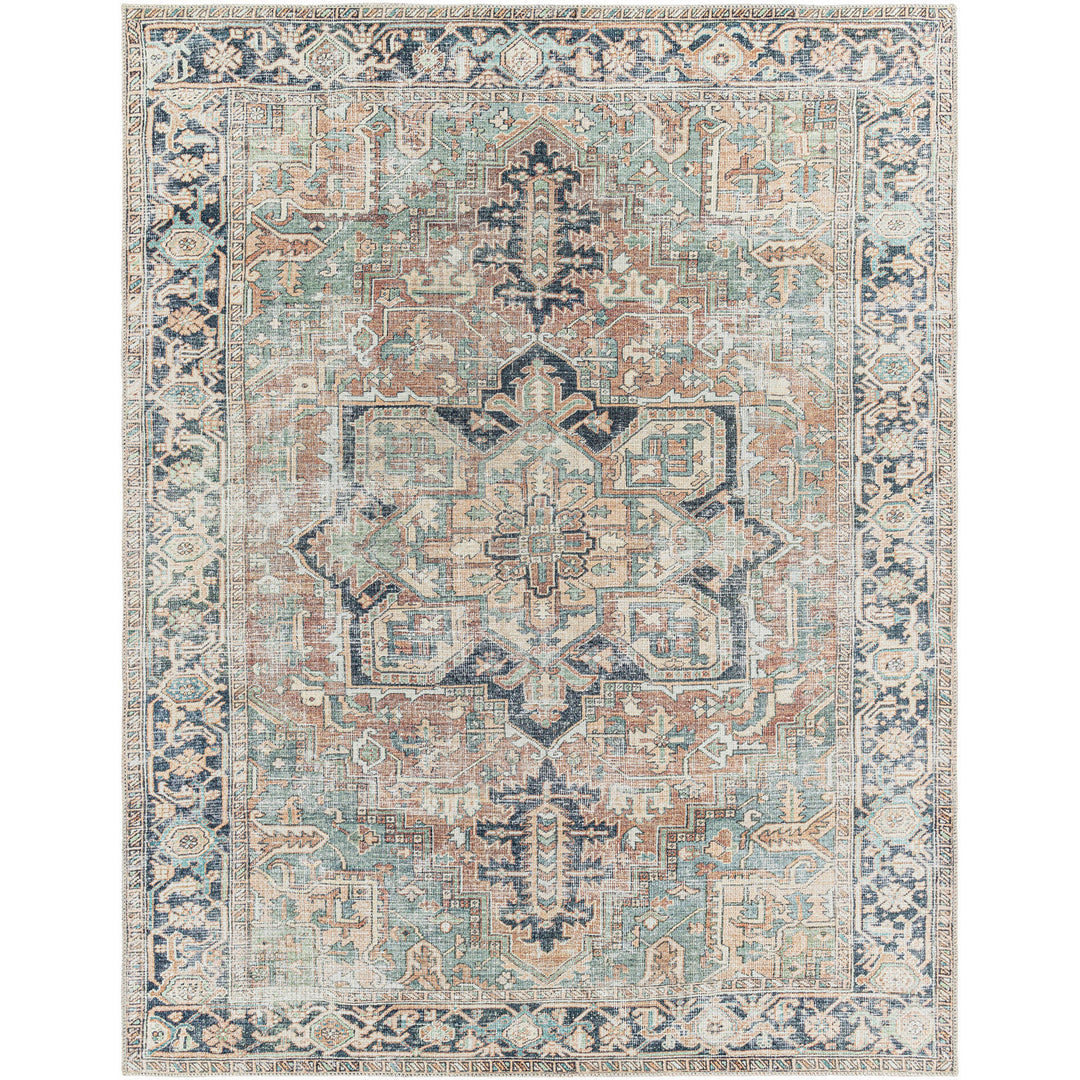 Tapis Vintage Lavable en Machine Rouge/Bleu Monza