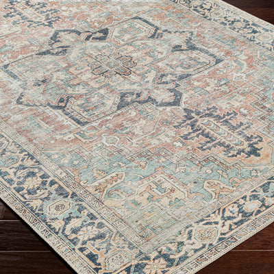 Tapis Vintage Lavable en Machine Rouge/Bleu Monza