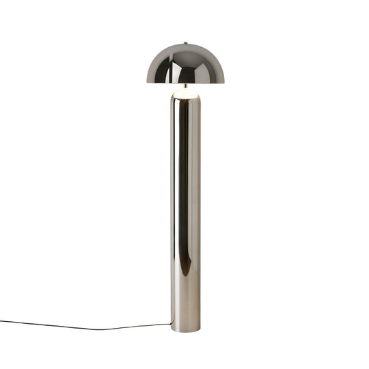 Lampadaire rétro WESTWING Walter gris chrome brillant