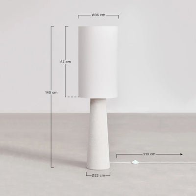Lampadaire SKLUM Loana en lin beige