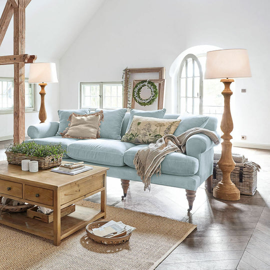 Lampadaire LOBERON Etienne en bois — photo produit