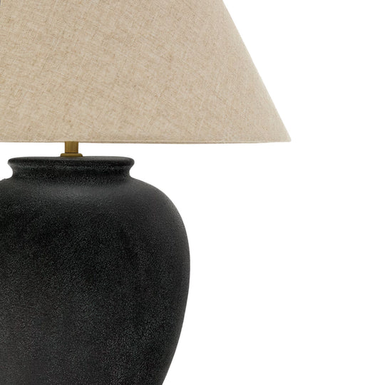 Lampe KAVE HOME Mercadal en céramique avec finition noire