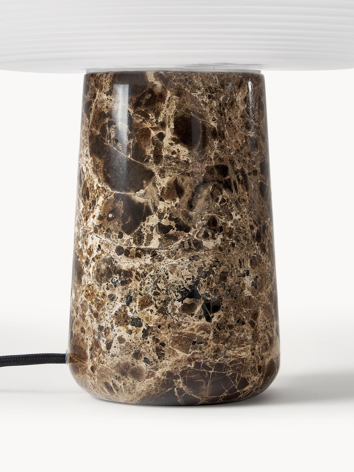 Lampe à poser WESTWING Mariella marbre marron verre — photo produit