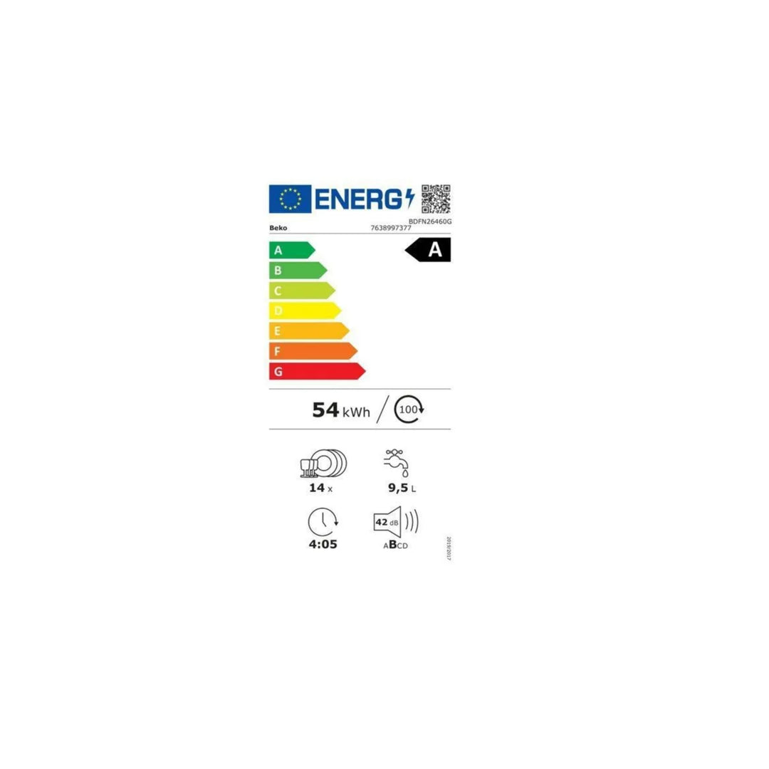 Lave-vaisselle BEKO BDFN26460G 60cm 14 couverts