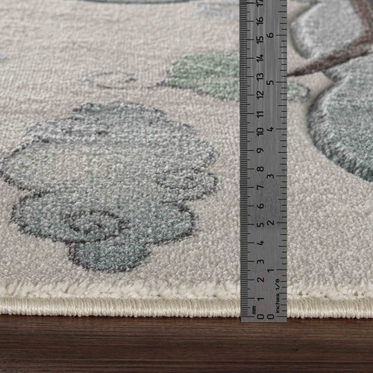 Tapis Enfant Chouettes Colorées Beige/Bleu Sleepy