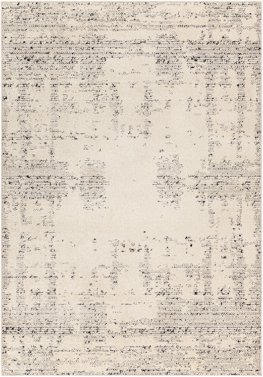Tapis Abstrait Moderne Ivoire/Gris Oyama