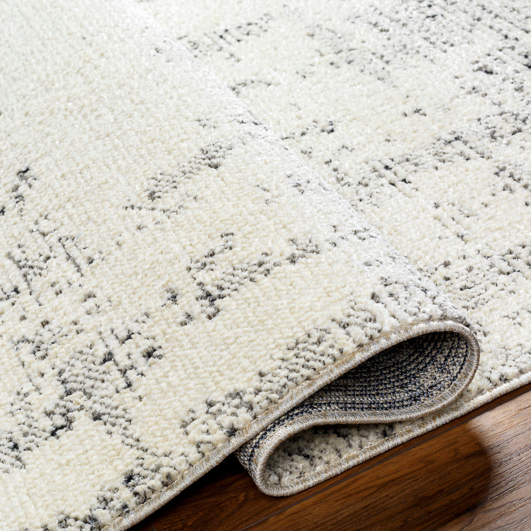 Tapis de Couloir Abstrait Moderne Ivoire/Gris Oyama