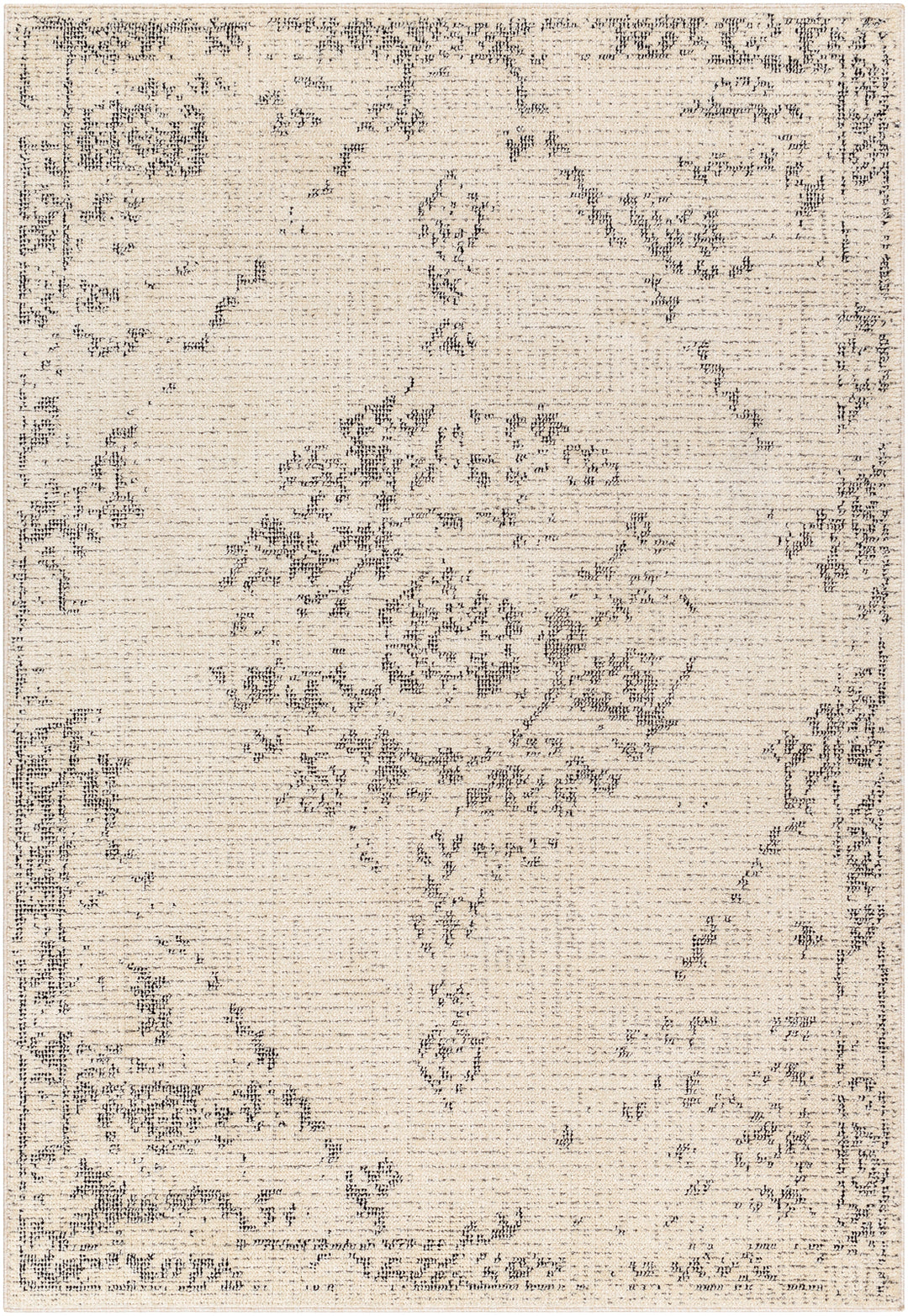 Tapis Vintage Oriental Ivoire/Gris Otsu