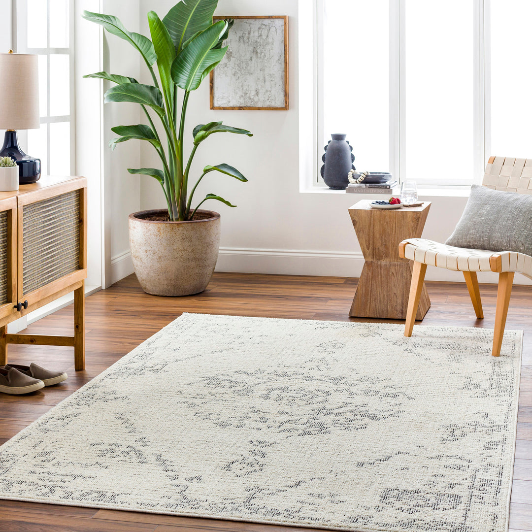 Tapis Vintage Oriental Ivoire/Gris Otsu