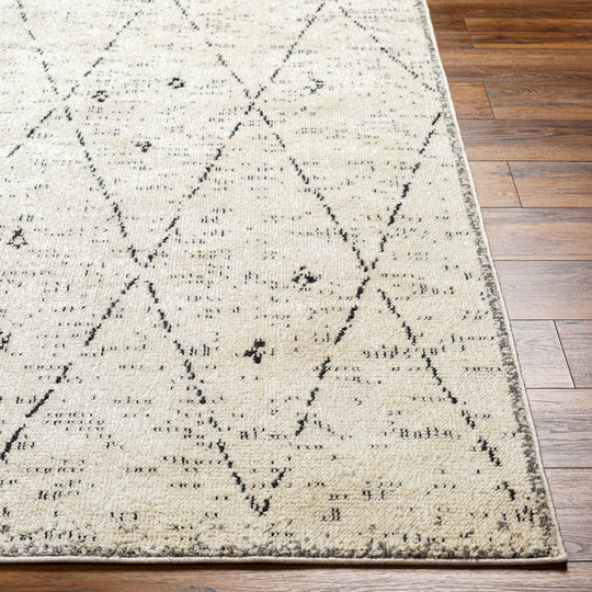 Tapis Berbère Ethnique Ivoire/Gris Onojo