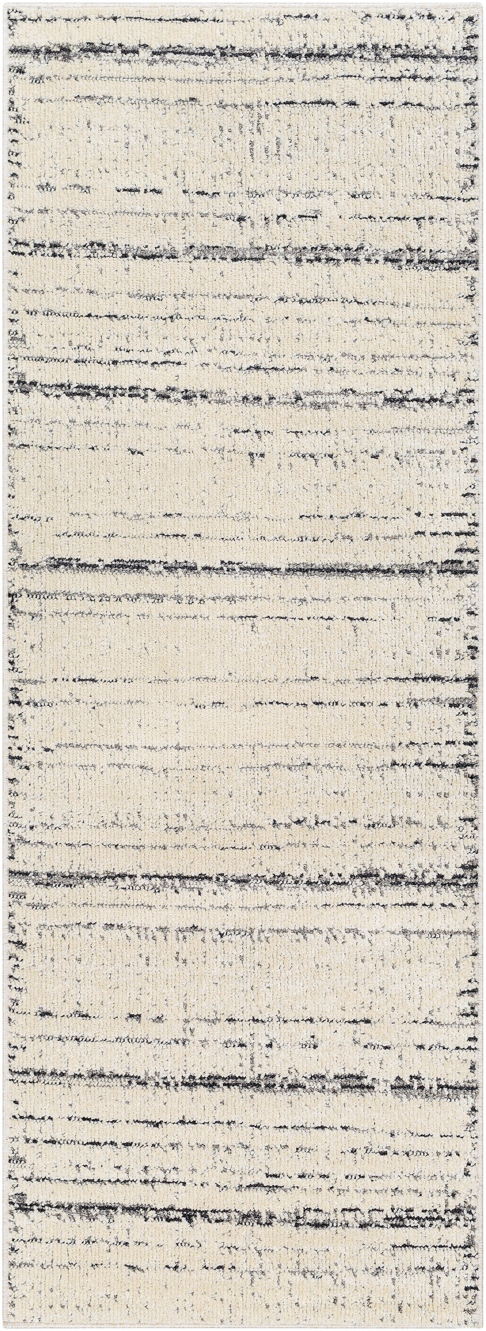 Tapis de Couloir Scandinave Moderne Ivoire/Gris Okaya