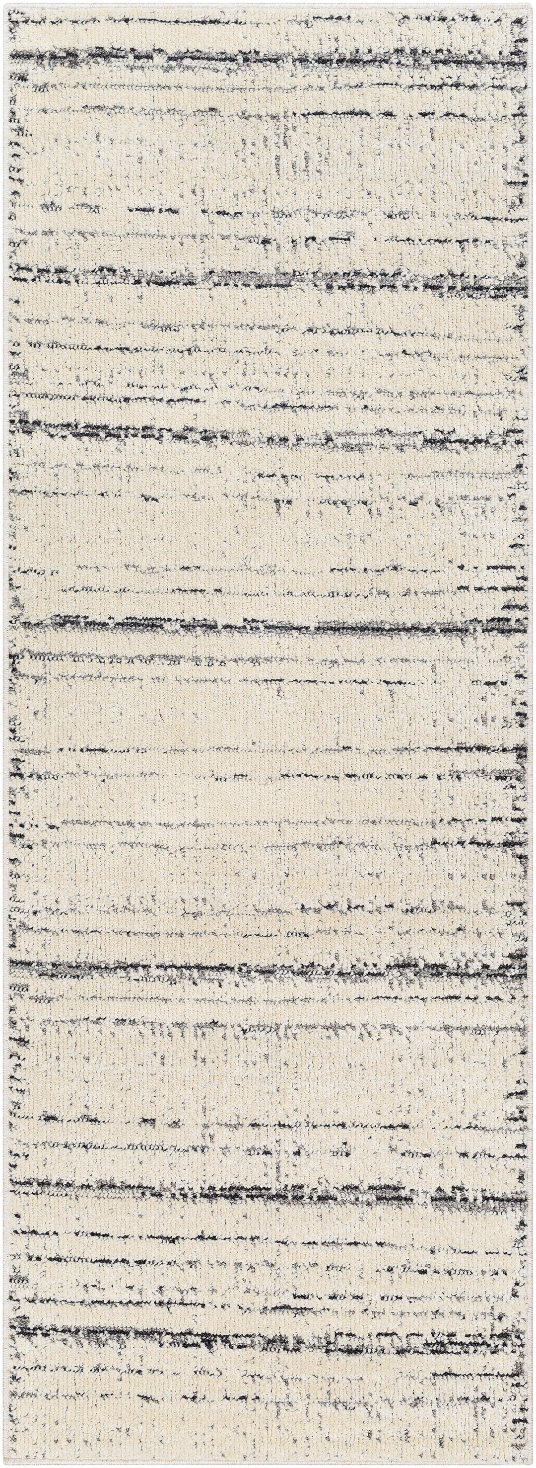 Tapis de Couloir Scandinave Moderne Ivoire/Gris Okaya