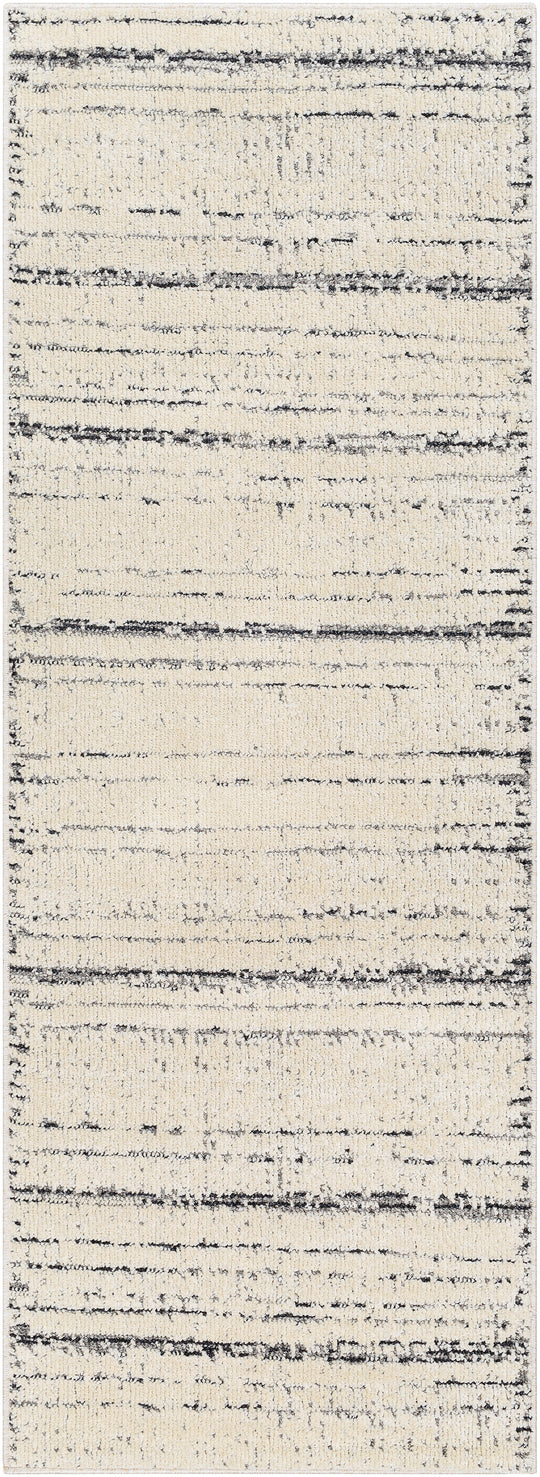 Tapis de Couloir Scandinave Moderne Ivoire/Gris Okaya