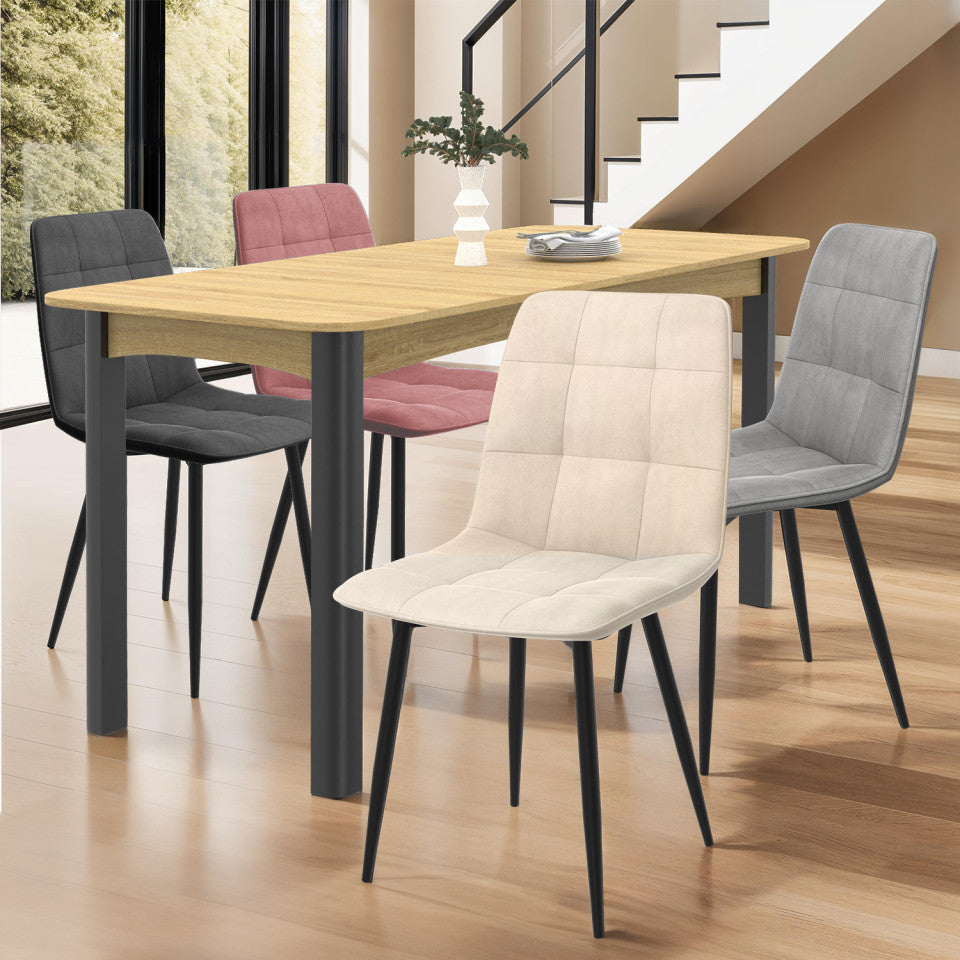 Lot de 4 chaises Linda mix couleurs
