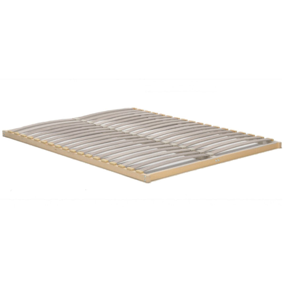 Lit avec sommier LES TENDANCES Lenzo en simili cuir Beige 200x200cm