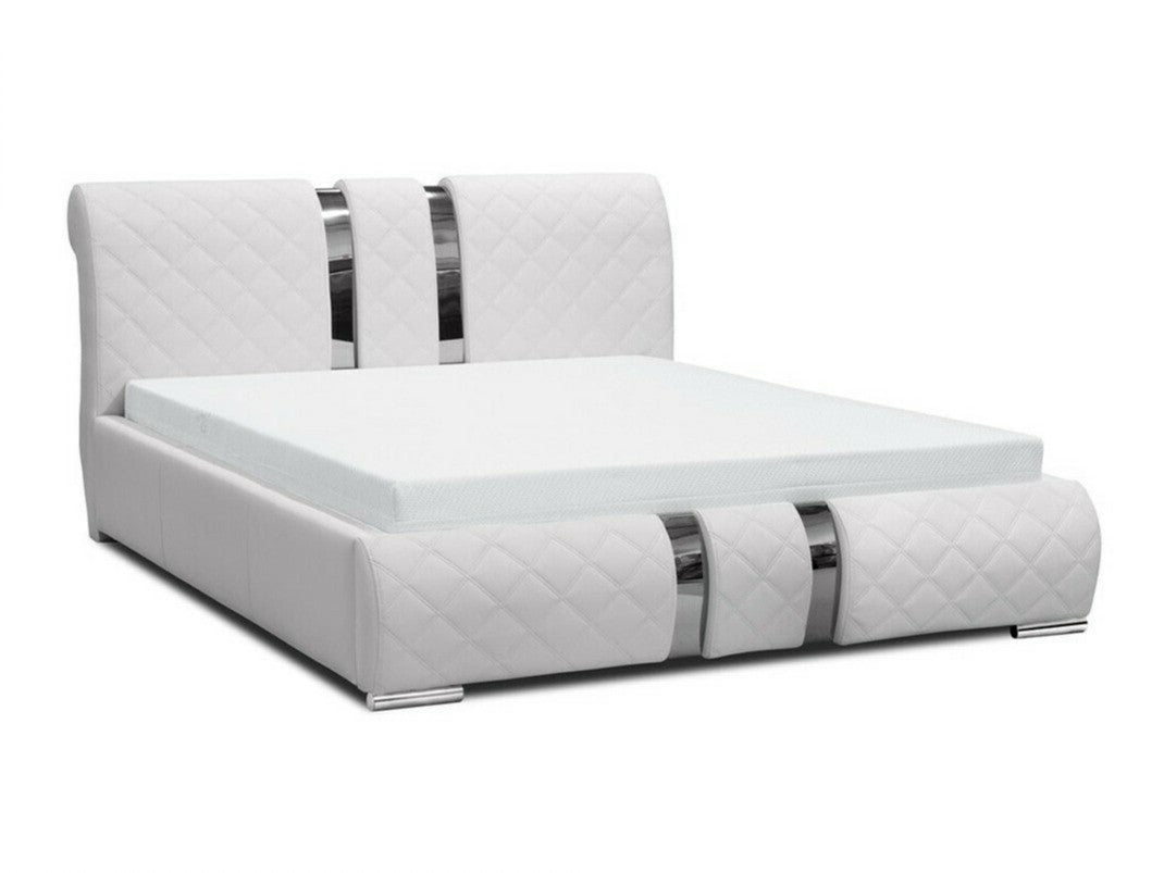 Lit coffre MOBILIER 1 Arsis en écocuir blanc 180x200cm