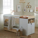 Lit bébé évolutif combiné 2 en 1 VERTBAUDET Eclipse blanc/bois