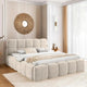 Lit coffre CASANOVA Elise en tissu bouclette beige 180x200cm