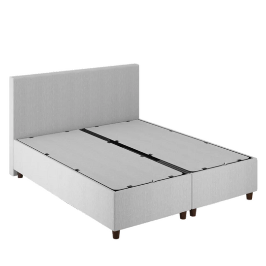 Lit coffre Le Roi du Matelas Alpha Gris clair 160x200cm