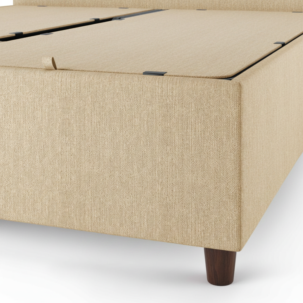 Lit coffre Le Roi du Matelas Alpha sable 160x200cm