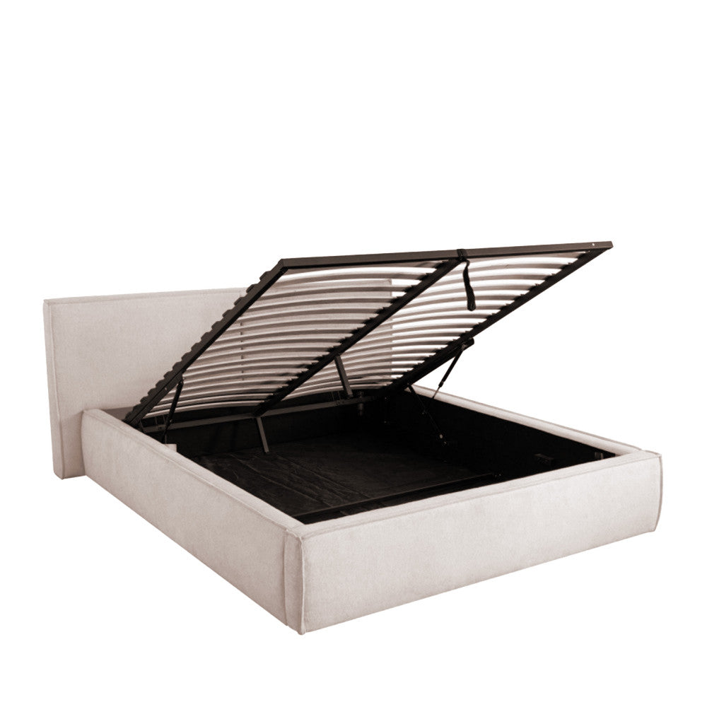 Lit coffre DRAWER Liberia 160x200cm écru