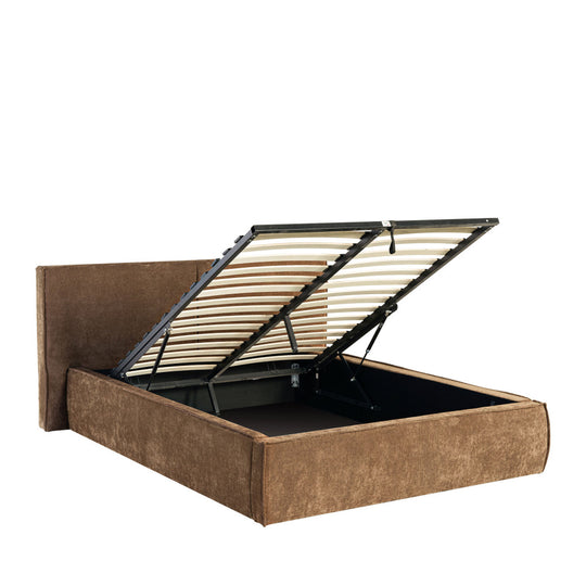 Lit coffre DRAWER Liberia 140x190cm marron