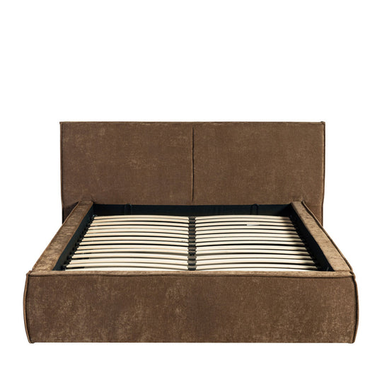 Lit coffre DRAWER Liberia 140x190cm marron