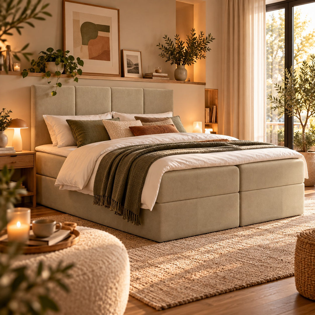 Lit continental 140x200cm MOBILIER 1 Baltimore 147 (Manila 02)