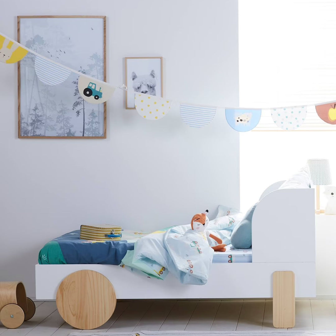 Lit enfant évolutif VERTBAUDET Rollie blanc/bois