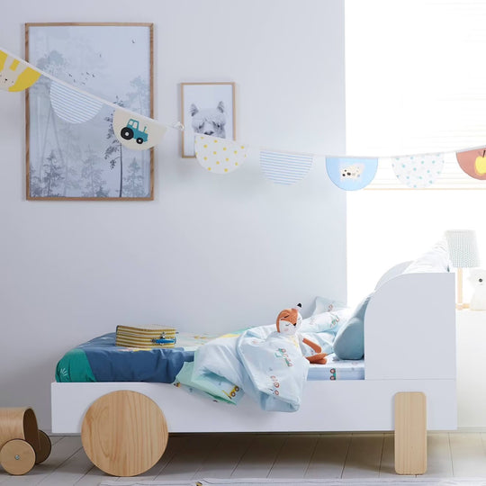 Lit enfant évolutif VERTBAUDET Rollie blanc/bois