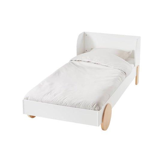 Lit enfant évolutif VERTBAUDET Rollie blanc/bois