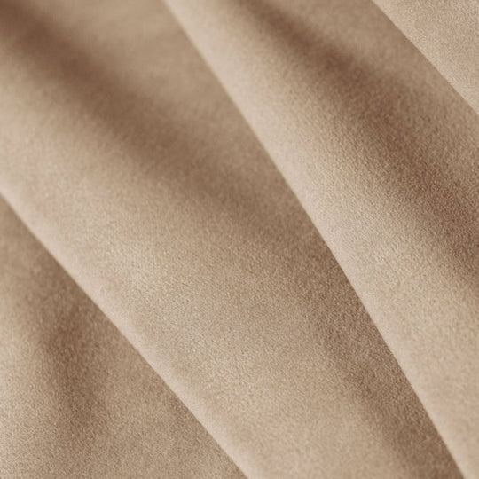 Lit MICADONI Aveline en Velours et Cuir végan Amande beige et Bordeaux 200x200cm