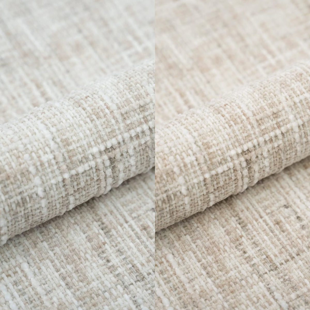 Lit MICADONI Murada 180x200cm en tissu chenille beige clair