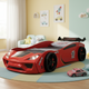 Lit voiture de course LES TENDANCES Rino rouge avec phares 90x190 cm