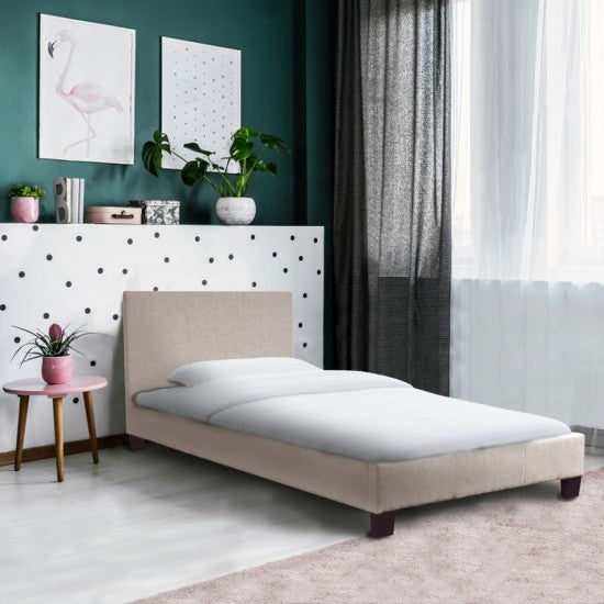 Lit avec sommier Weber DUBLIN 90x190cm beige — photo produit