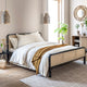 Lit en pin massif et cannage ANNA 140x200cm — photo produit