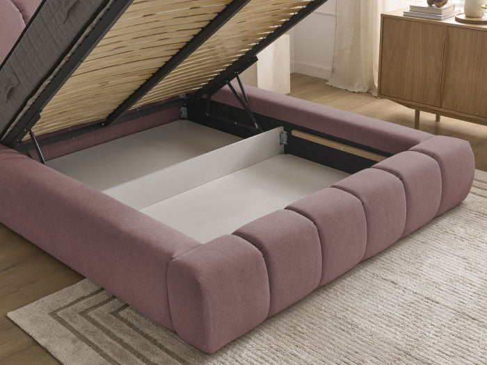 Lit coffre BOBOCHIC Denali rose 160x200 jamais utilisé — photo produit