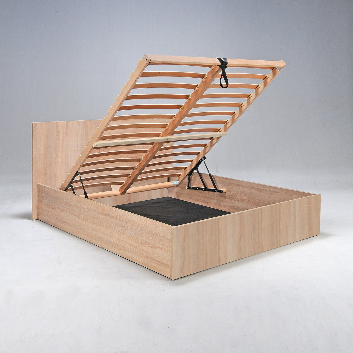 Lit coffre Weber MADRID 140x200 coloris bois — photo produit